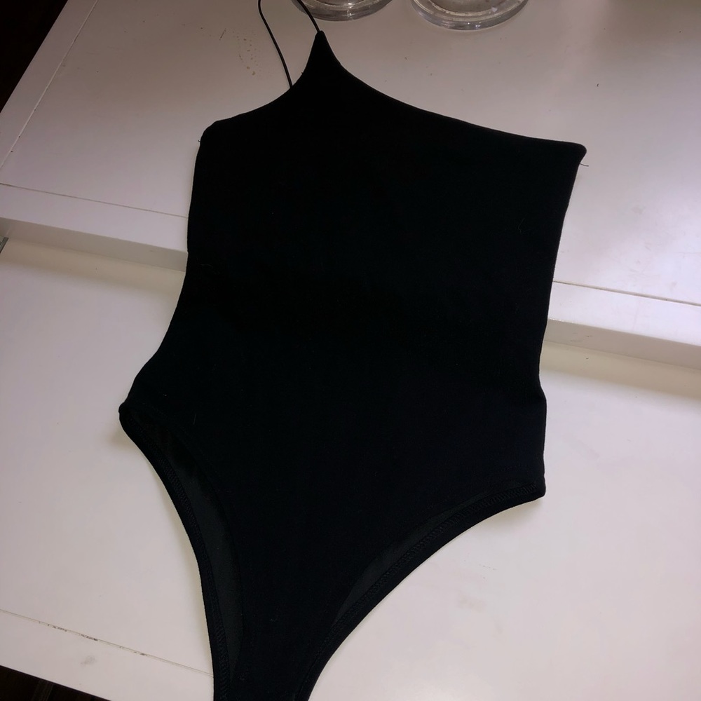 One Strap Black Body Suit